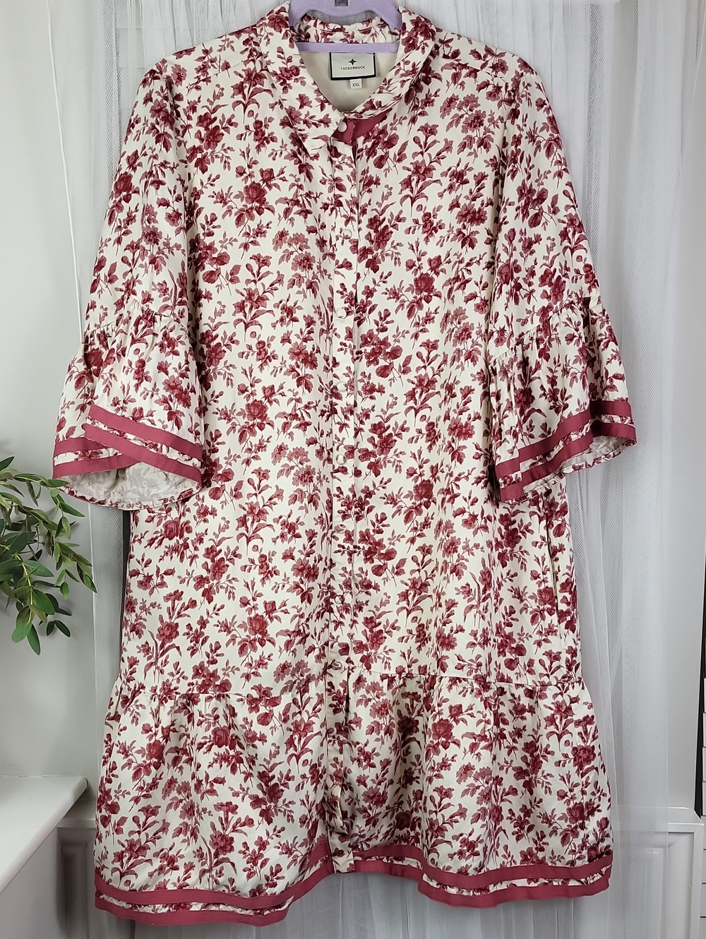 Tuckernuck Pomegranate Bloom Rowe Dress. Size XXL